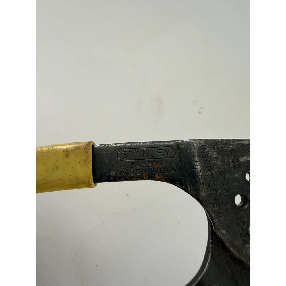 Vintage Stanley 84-203 Electrician Tool Wire Stripper, Cutter, Crimper